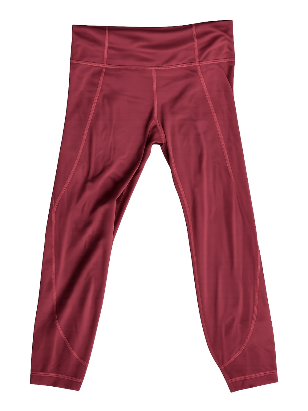 Athleta Elation 7/8 Leggings Burgundy High Rise Powervita Size MP